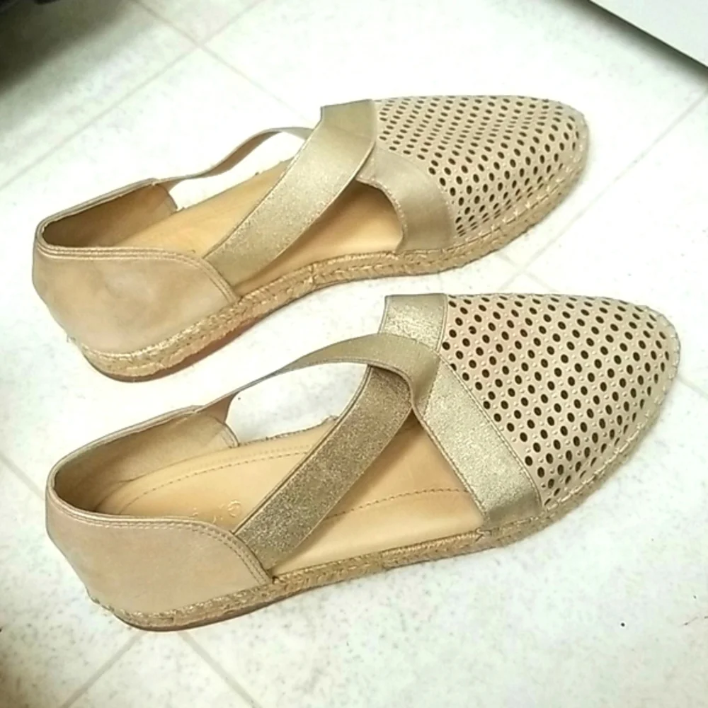 Gold Sandals Platform Flat espadrilles nurture cantrell